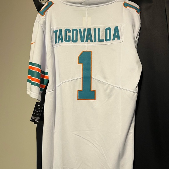 Miami Dolphins Tua Tagovailoa White Nike On Field Jersey Authentic M New - Picture 3 of 5